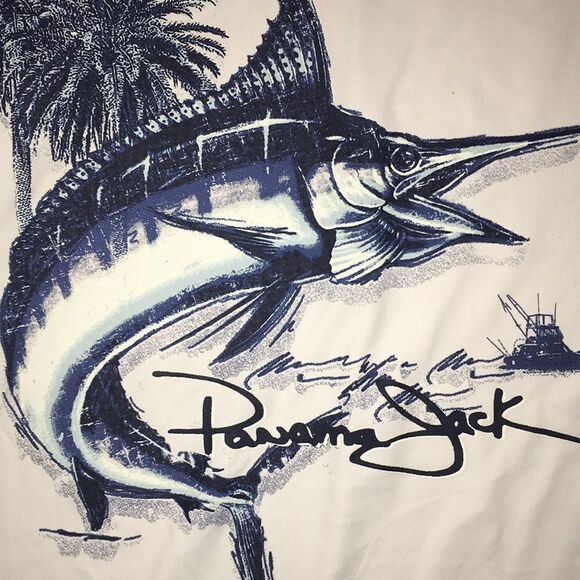 Two (2) New Men’s Panama Jack Summer Fishing Marlin Sailfish Shirt UPF50 & Socks - Picture 8 of 11